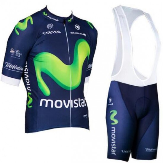 2016 Movistar Fietskleding Fietsshirt Korte+Korte fietsbroeken Bib 2016036207