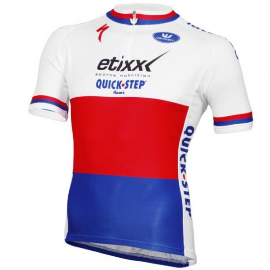 2016 Quick Step Fietsshirt Korte Mouw wit 2016036589