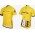 2016 Strava Fietsshirt Korte Mouw geel 2016036662