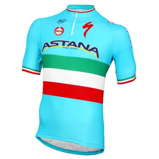 2016 ASTANA PRO TEAM Italian Champion Fietsshirt Korte Mouw 2016036514