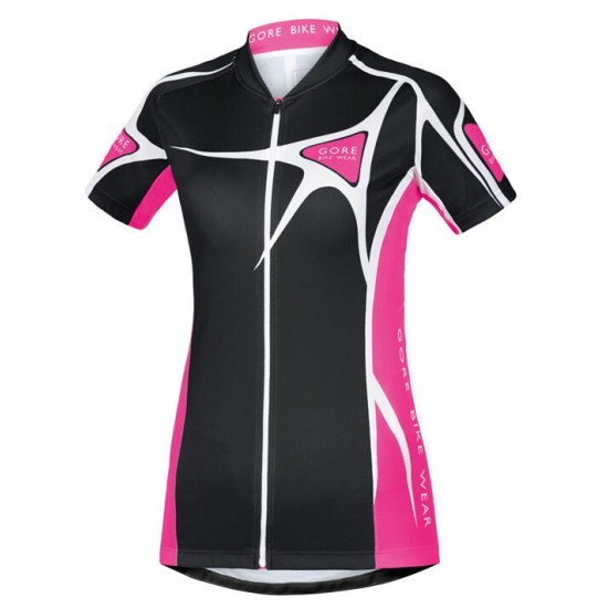 2016 GORE Fietsshirt Korte Mouw femme Element Adrenaline 20 zwart rose fuchsia 2016036555