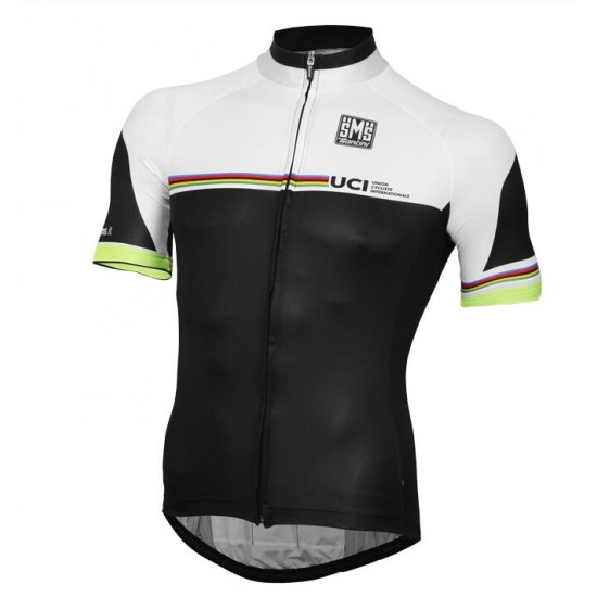 2016 UCI WORLD CHAMPION LEADER Fietsshirt Korte Mouw Rainbow Line 2016036687