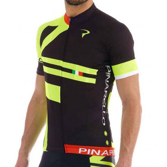 2016 Pinarello Fietsshirt Korte Mouw zwart geel 2016036577