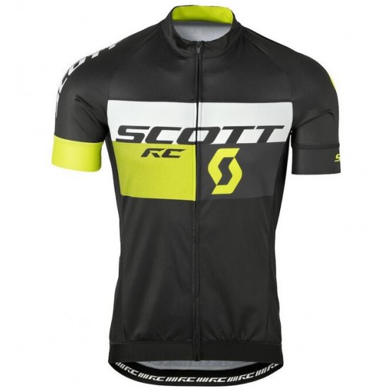 2016 Scott RC zwart geel Fietsshirt Korte Mouw 2016036636