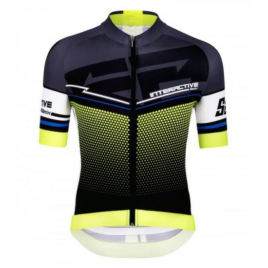 2016 Santini Interactive 30 zwart groen Fietsshirt Korte Mouw 2016036617