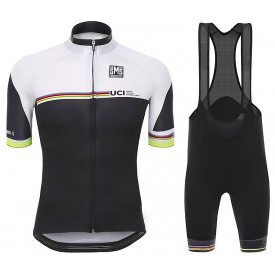 2016 Santini UCI arc en ciel ligne wit Fietskleding Fietsshirt Korte+Korte Fietsbroeken Bib 2016036622