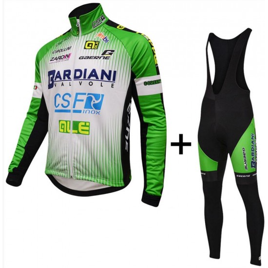 2015 Bardiani Csf Fietskleding Fietsshirt lange mouw+Lange fietsbroeken Bib 2016036699