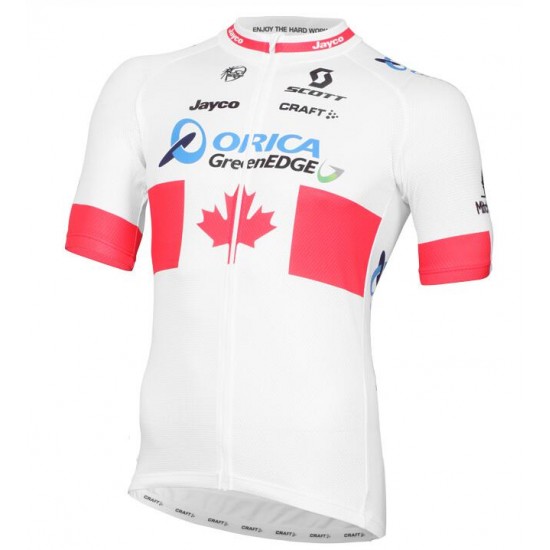 2015 ORICA GREENEDGE Canadian Champion Fietsshirt Korte Mouw 2016036708