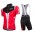 Nalini PRO rood Fietskleding Fietsshirt Korte+Korte Fietsbroeken Bib zwart wit rood 20160959