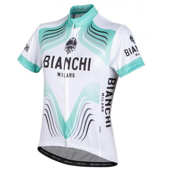 Bianchi Milano Tuela Dames Fietsshirt Korte Mouw wit celeste 20160922