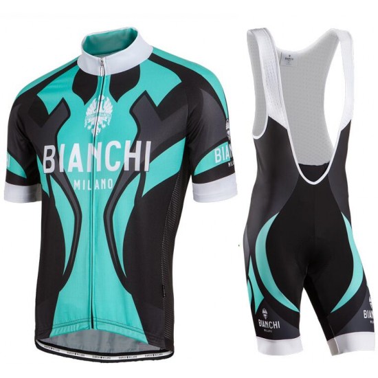 Bianchi Milano Ocreza Fietskleding Fietsshirt Korte+Korte Fietsbroeken Bib zwart celeste 20160891