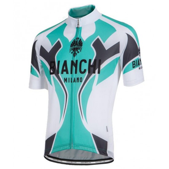 Bianchi Milano Ocreza Fietsshirt Korte Mouw wit celeste 20160893