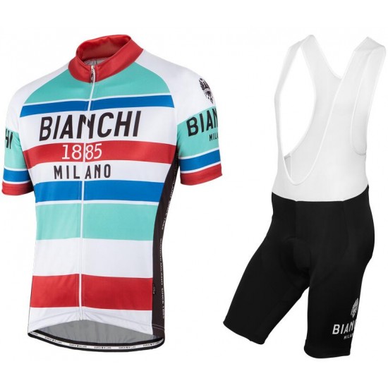 Bianchi Milano Telgate Fietskleding Fietsshirt Korte+Korte Fietsbroeken Bib wit 20160905