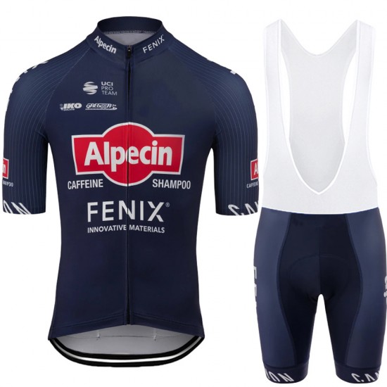 alpecin fenix 2020 Blauw Fietskleding Fietsshirt Korte Mouw+Korte Fietsbroeken Bib 2021139