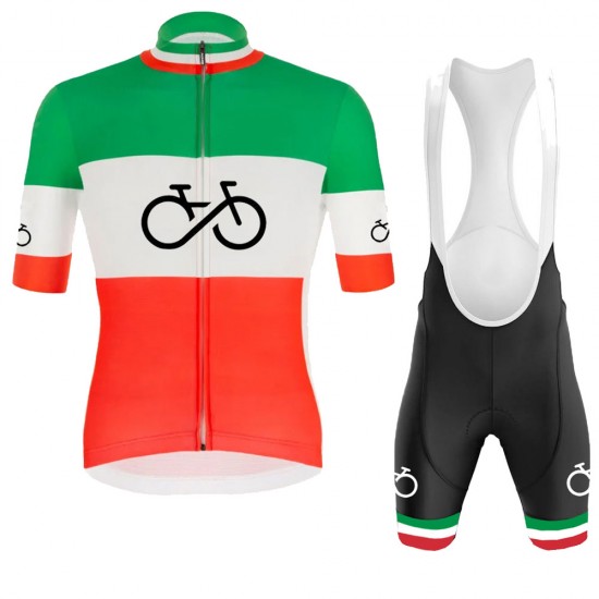 Italy Pro 2021 Team Fietskleding Fietsshirt Korte Mouw+Korte Fietsbroeken Bib 20210427