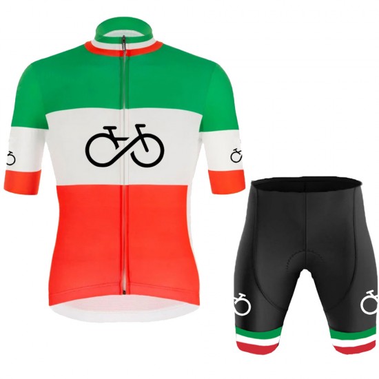 Italy Pro 2021 Team Wielerkleding Wielershirt Korte Mouw+Fietsbroeken Korte 20210429