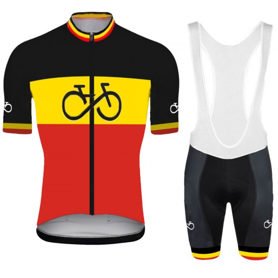 belgium Pro 2021 Team Wielerkleding Wielershirt Korte Mouw+Fietsbroeken Korte 20210422