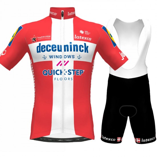 CHAMPION DANMARK Pro Team 2021 Fietskleding Fietsshirt Korte Mouw+Korte Fietsbroeken Bib 20210554