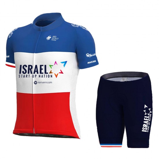 Israel Start Up nation France Pro Team 2021 Fietskleding Fietsshirt Korte Mouw+Korte Fietsbroeken Bib 20210587