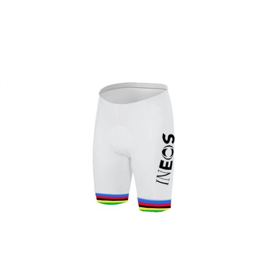 White Ineos Champion Pro Team 2021 Korte Fietsbroeken Bib 20210616