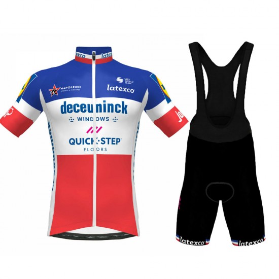 france champion Pro Team 2021 Fietskleding Fietsshirt Korte Mouw+Korte Fietsbroeken Bib 20210573