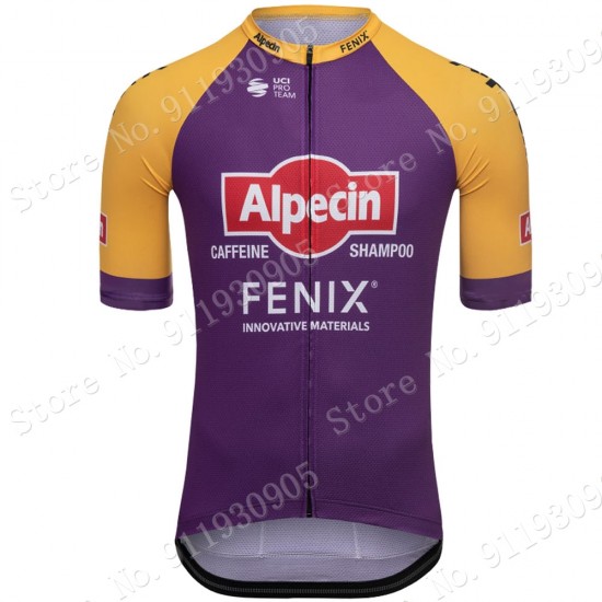 Purple France Tour Alpecin Fenix New Pro Team 2021 Wielerkleding Fietsshirt Korte Mouw 70608