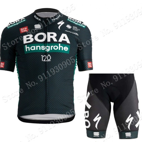 Bora Hansgrohe Tour De France Pro Team 2021 Fietskleding Fietsshirt Korte Mouw+Korte Fietsbroeken Bib 70634