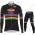 2021 Alpecin Fenix World Champion zwart Fietskleding Fietsshirt Lange Mouw+Lange Fietsbroek Bib 87