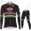 Winter 2021 Alpecin Fenix World Champion zwart Fietskleding Fietsshirt Lange Mouw+Lange Fietsbroek Bib 96