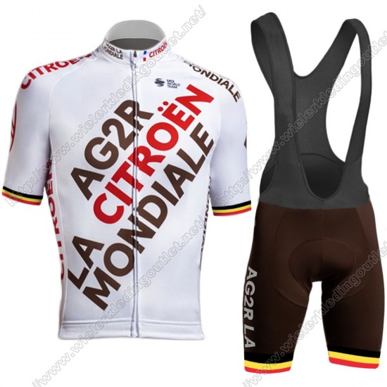 Ag2r Mondiale Citroen 2021 belgium Team Wielerkleding Fietsshirt Korte Mouw+Korte Fietsbroeken 73