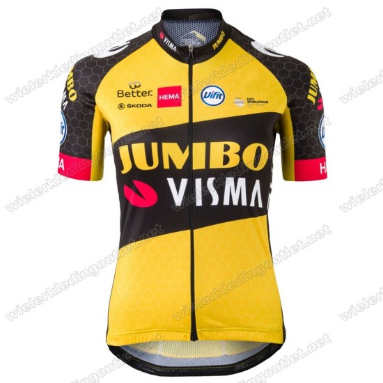 Dames Jumbo Visma Pro Team 2021 Fietsshirt Korte Mouw 20210126