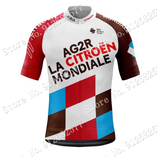 Team ag2r 2022 Wielerkleding Fietsshirt Korte Mouw 202201104