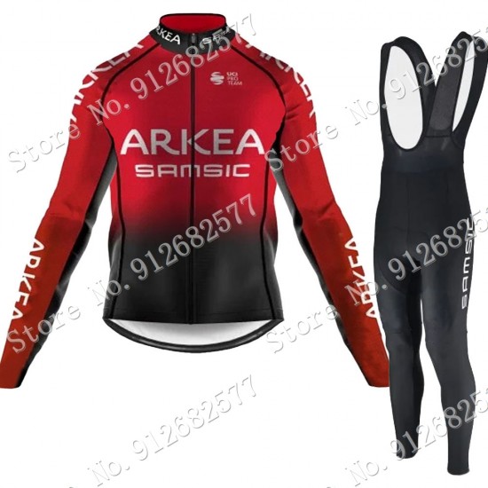 arkea samic 2022 Pro Team Fietskleding Fietsshirt Lange Mouw+Lange Fietsbroek Bib 2022030738