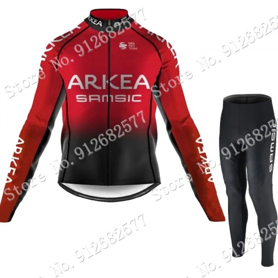 arkea samic 2022 Pro Team Fietskleding Fietsshirt Lange Mouw+Lange Fietsbroek Bib 2022030740