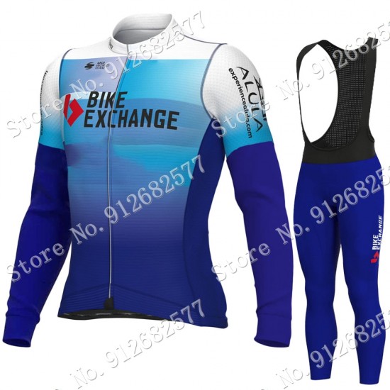 bike exchange 2022 Pro Team Fietskleding Fietsshirt Lange Mouw+Lange Fietsbroek 2022030676