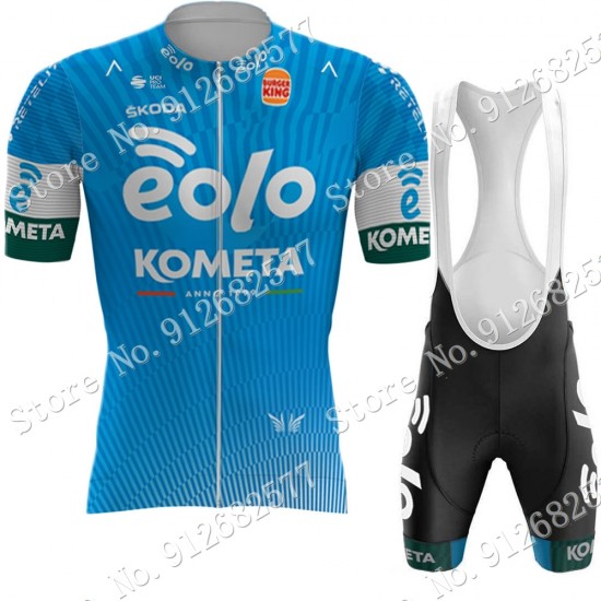 Team eolo kometa 2022 Fietskleding Fietsshirt Korte Mouw+Korte Fietsbroeken Bib 202202224