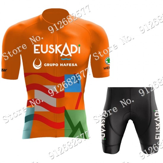 euskadi euskaltel Team Fietskleding Fietsshirt Korte Mouw+Korte Fietsbroeken Bib 2022122545