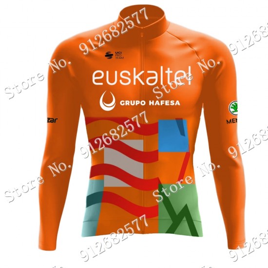 euskadi euskaltel 2022 Pro Team Fietsshirt Lange Mouw 2022122529