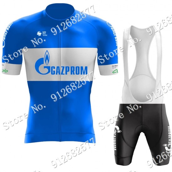 Team gazprom rusvelo Fietskleding Fietsshirt Korte Mouw+Korte Fietsbroeken 2022122592