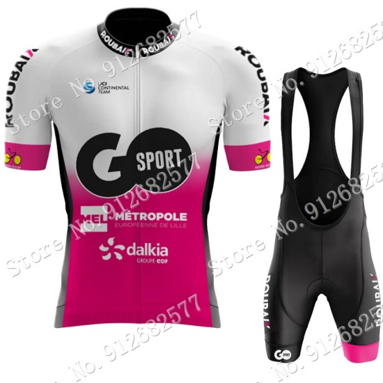 Team go sport roubaix 2022 Fietskleding Fietsshirt Korte Mouw+Korte Fietsbroeken 2022030605