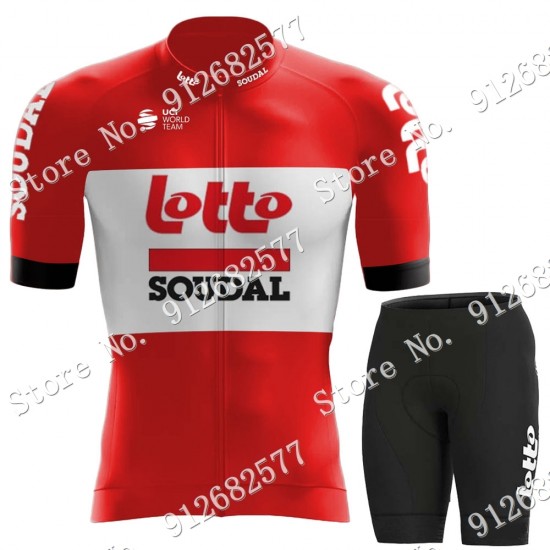 Team Lotto Soudal Fietskleding Fietsshirt Korte Mouw+Korte Fietsbroeken Bib 2022122552