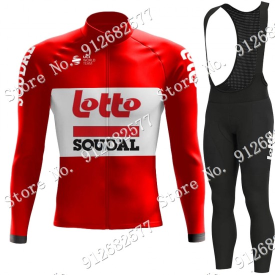Lotto Soudal 2022 Pro Team Fietskleding Fietsshirt Lange Mouw+Lange Fietsbroek Bib 2022122559