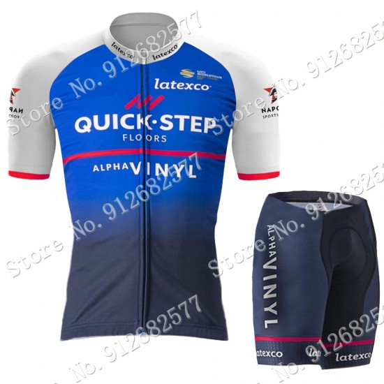 Team Quick Step Alpha Vinyl 2022 Fietskleding Fietsshirt Korte Mouw+Korte Fietsbroeken 202201045