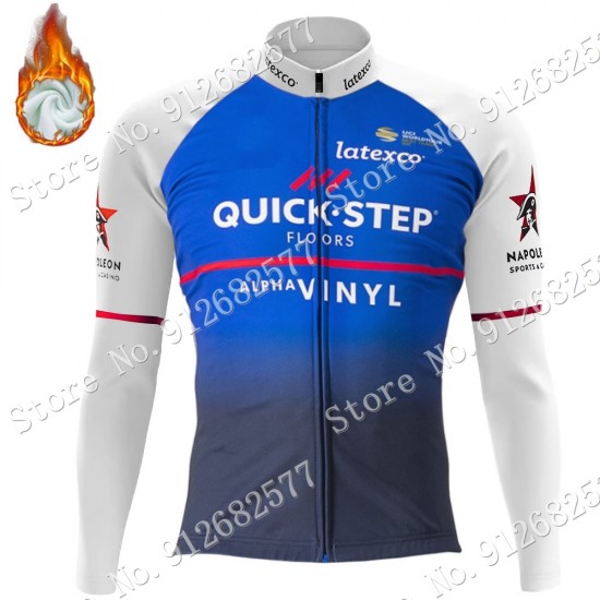 Winter Quick Step Alpha Vinyl 2022 Pro Team Fietsshirt Lange Mouw 202201055