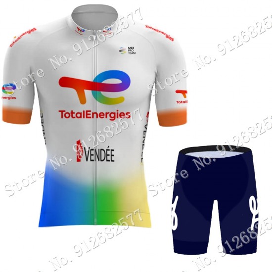 Team Total New Energies 2022 Fietskleding Fietsshirt Korte Mouw+Korte Fietsbroeken 202202138