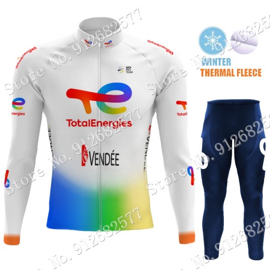 Winter Total New Energies 2022 Pro Team Fietskleding Fietsshirt Lange Mouw+Lange Fietsbroek Bib 202202154