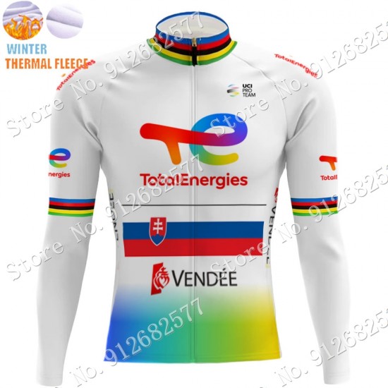 Winter Total New Energies Slovenia champion 2022 Pro Team Fietsshirt Lange Mouw 202202127