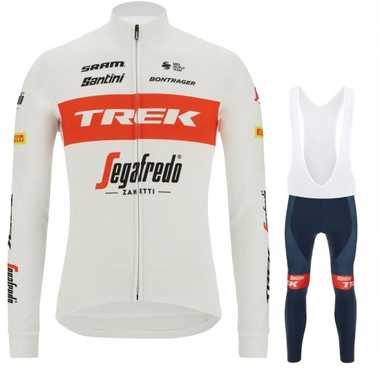 Trek Segafredo 2022 Pro Team Fietskleding Fietsshirt Lange Mouw+Lange Fietsbroek Bib 202248