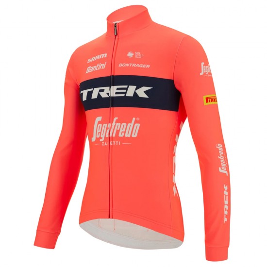 Trek Segafredo 2022 Pro Team Fietsshirt Lange Mouw rood 202212180