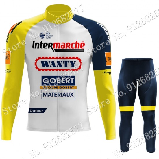 Wanty Gobert 2022 Pro Team Fietskleding Fietsshirt Lange Mouw+Lange Fietsbroek Bib 202202168